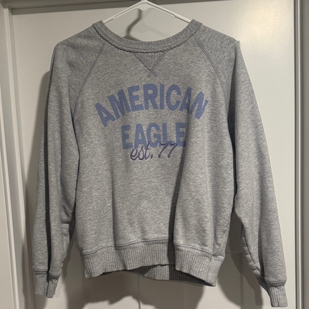 American Eagle Outfitters Gray Crew Neck Sweater
